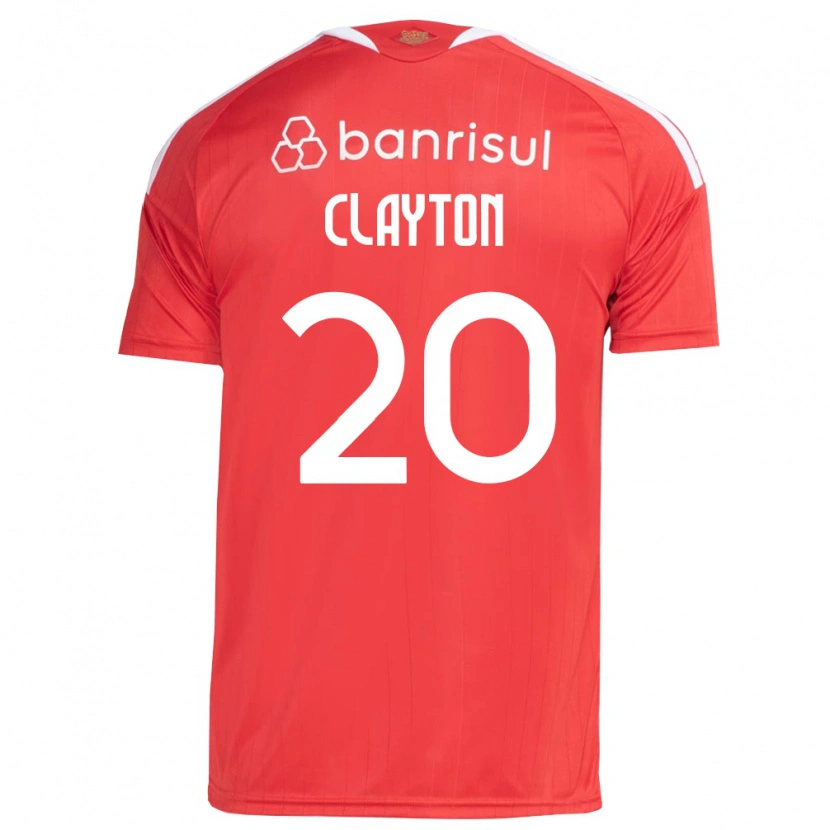 Danxen Kinderen Clayton Sampaio Pereira #20 Rood Wit Thuisshirt Thuistenue 2026/27 T-Shirt België