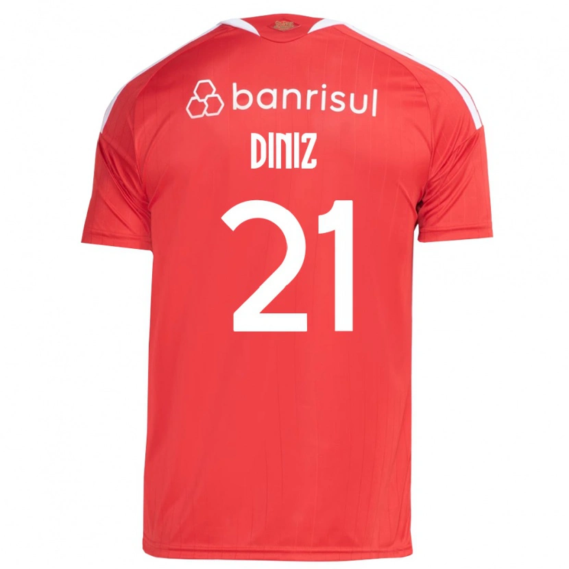 Danxen Kinderen Kauã Diniz #21 Rood Wit Thuisshirt Thuistenue 2026/27 T-Shirt België