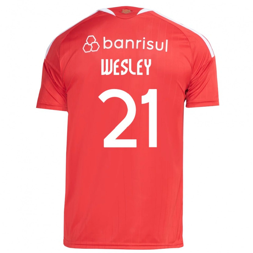 Danxen Kinderen Wesley #21 Rood Wit Thuisshirt Thuistenue 2026/27 T-Shirt België