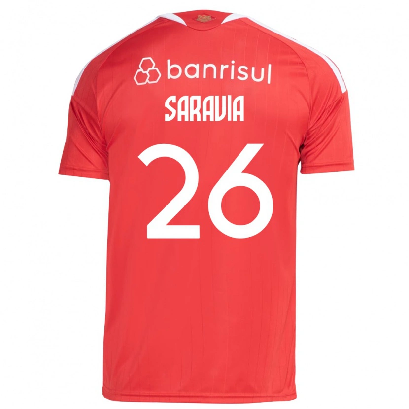 Danxen Kinderen Saravia #26 Rood Wit Thuisshirt Thuistenue 2026/27 T-Shirt België