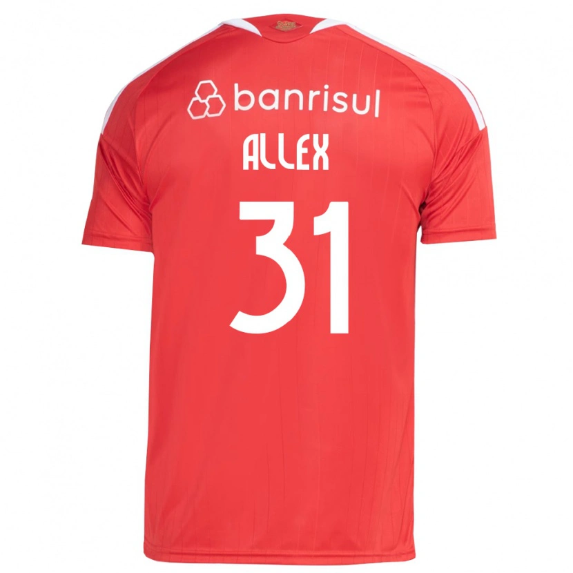 Danxen Kinderen Allex Rodrigues Pereira Da Silva #31 Rood Wit Thuisshirt Thuistenue 2026/27 T-Shirt België