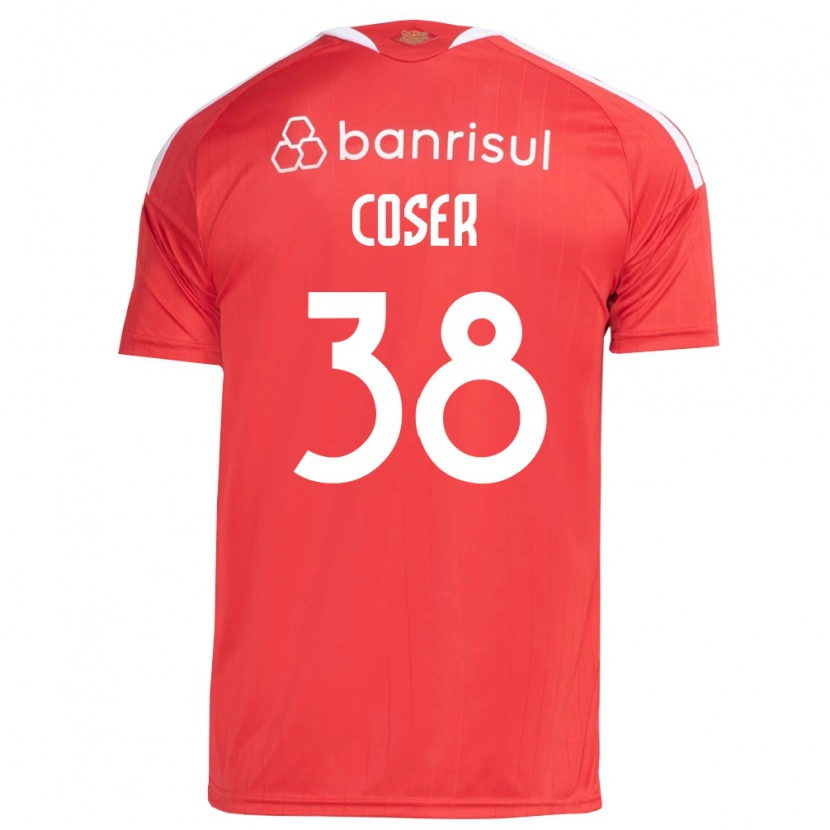 Danxen Kinderen Diego Coser #38 Rood Wit Thuisshirt Thuistenue 2026/27 T-Shirt België