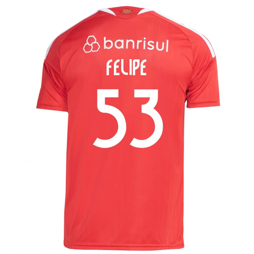 Danxen Kinderen Luiz Felipe #53 Rood Wit Thuisshirt Thuistenue 2026/27 T-Shirt België