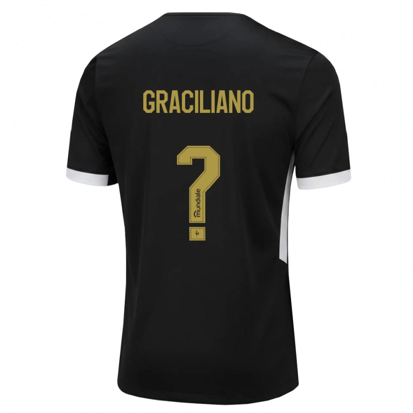 Danxen Kinderen Arthur Graciliano #0 Zwart Wit Geel Thuisshirt Thuistenue 2026/27 T-Shirt België