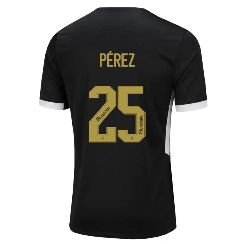 Danxen Kinderen Tomás Pérez #25 Zwart Wit Geel Thuisshirt Thuistenue 2026/27 T-Shirt België