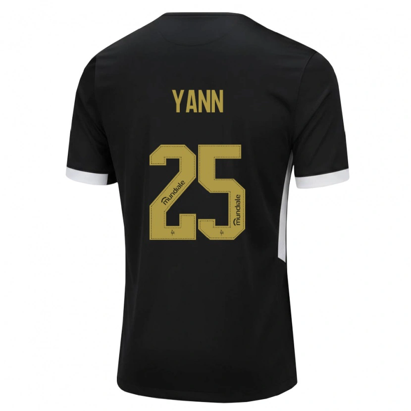 Danxen Kinderen Yann Neves #25 Zwart Wit Geel Thuisshirt Thuistenue 2026/27 T-Shirt België