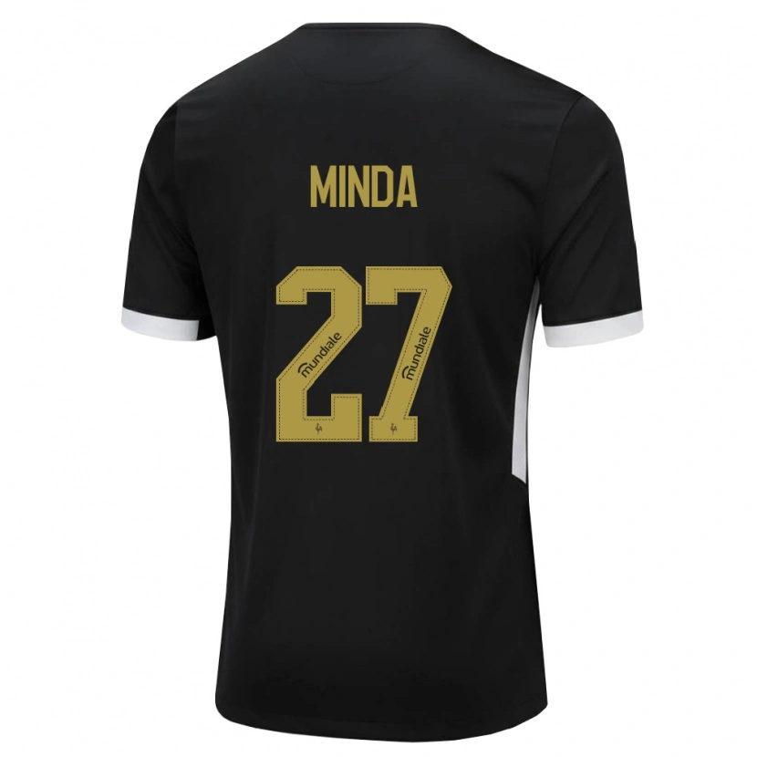 Danxen Kinderen Alan Minda #27 Zwart Wit Geel Thuisshirt Thuistenue 2026/27 T-Shirt België