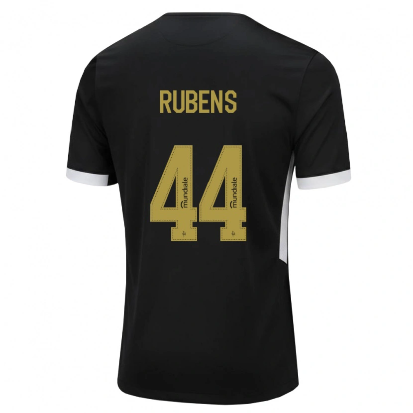Danxen Kinderen Rubens #44 Zwart Wit Geel Thuisshirt Thuistenue 2026/27 T-Shirt België