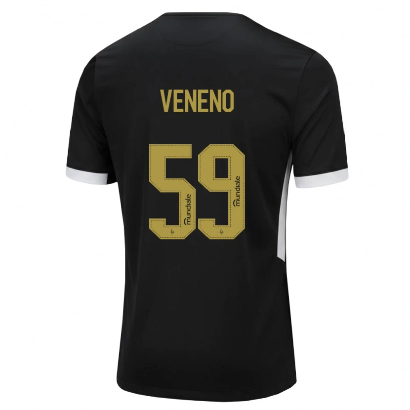 Danxen Kinderen Gabriel Veneno #59 Zwart Wit Geel Thuisshirt Thuistenue 2026/27 T-Shirt België