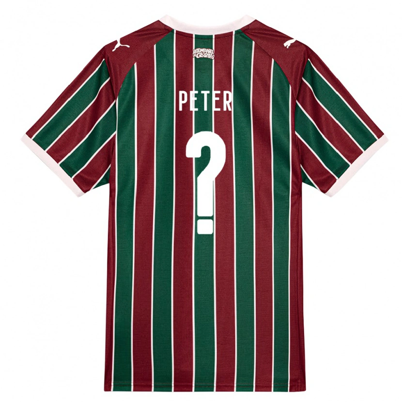Danxen Kinderen Peter Carvalho Dos Santos #0 Groen Bordeaux Rood Wit Thuisshirt Thuistenue 2026/27 T-Shirt België