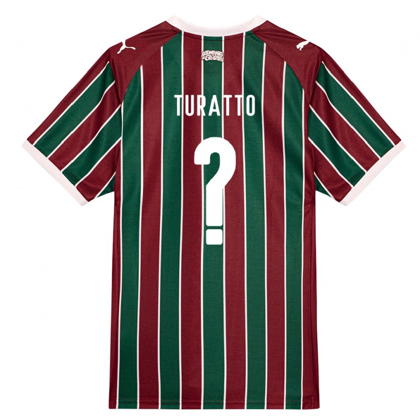 Danxen Kinderen Luiz Turatto #0 Groen Bordeaux Rood Wit Thuisshirt Thuistenue 2026/27 T-Shirt België