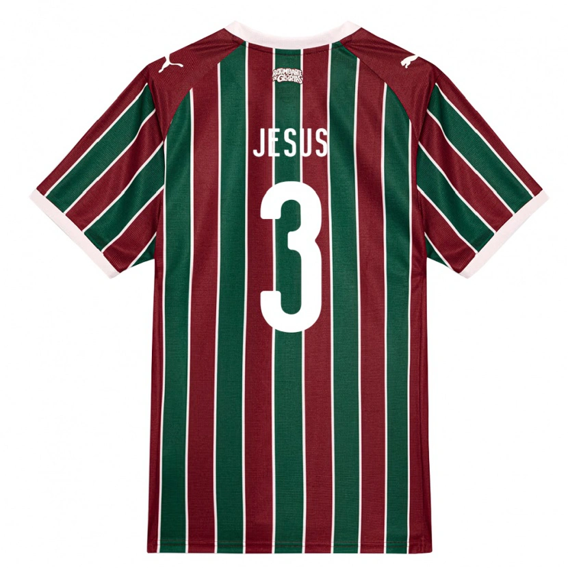 Danxen Kinderen Alexandre Jesus #3 Groen Bordeaux Rood Wit Thuisshirt Thuistenue 2026/27 T-Shirt België