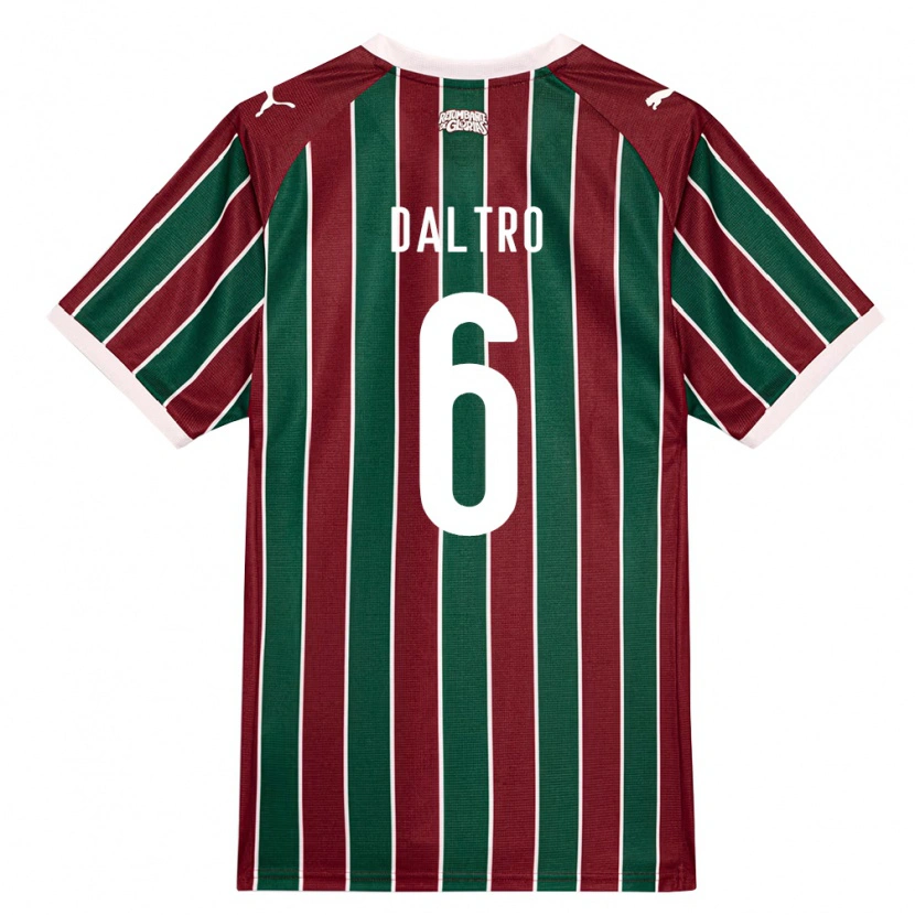 Danxen Kinderen Erick Daltro #6 Groen Bordeaux Rood Wit Thuisshirt Thuistenue 2026/27 T-Shirt België