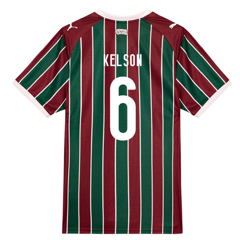 Danxen Kinderen Francisco Kelson Silva De Sousa #6 Groen Bordeaux Rood Wit Thuisshirt Thuistenue 2026/27 T-Shirt België