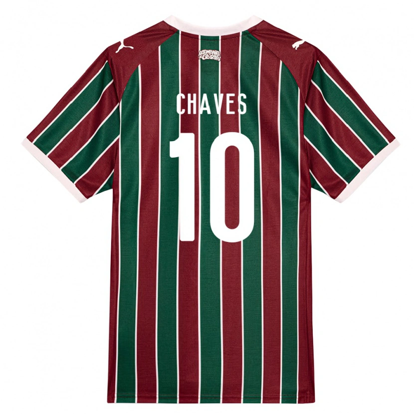 Danxen Kinderen Carol Chaves #10 Groen Bordeaux Rood Wit Thuisshirt Thuistenue 2026/27 T-Shirt België