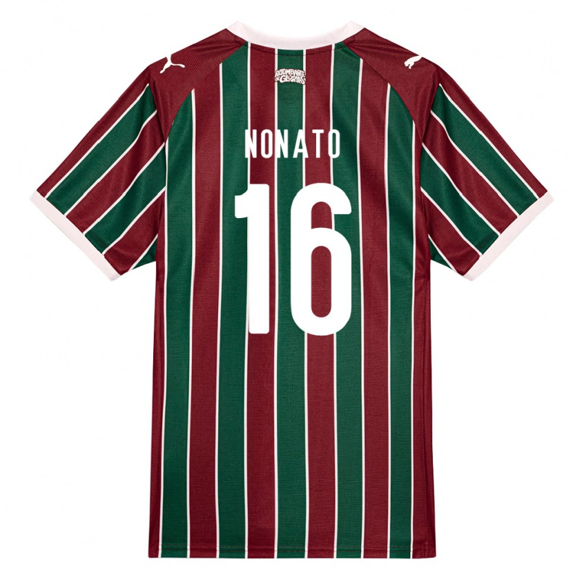Danxen Kinderen Gustavo Nonato Santana #16 Groen Bordeaux Rood Wit Thuisshirt Thuistenue 2026/27 T-Shirt België