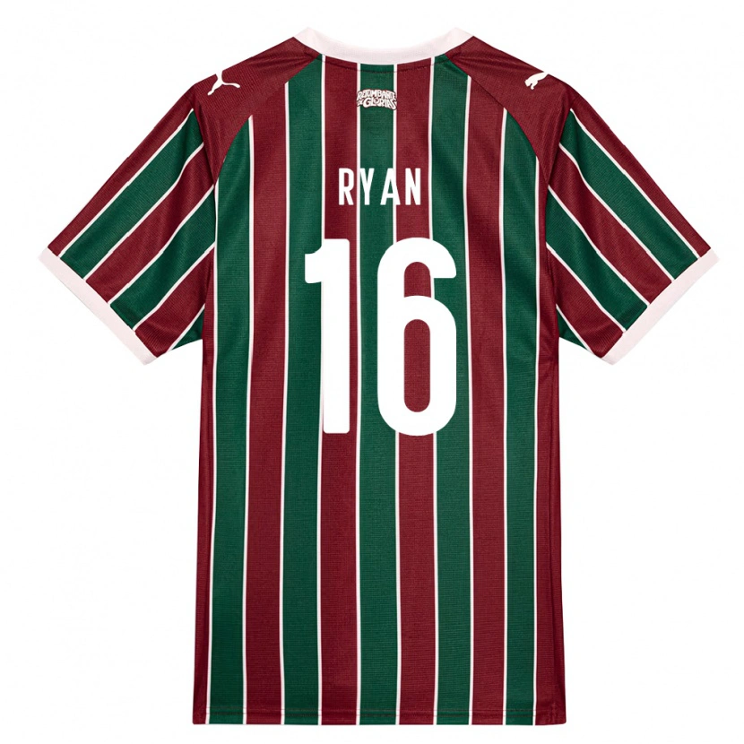 Danxen Kinderen Arthur Ryan #16 Groen Bordeaux Rood Wit Thuisshirt Thuistenue 2026/27 T-Shirt België