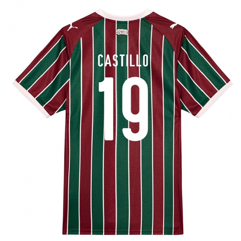 Danxen Kinderen Rodrigo Castillo #19 Groen Bordeaux Rood Wit Thuisshirt Thuistenue 2026/27 T-Shirt België