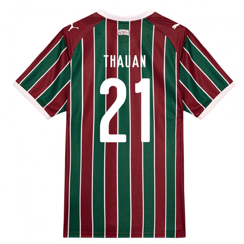 Danxen Kinderen Weverton Thauan Neres De Sousa #21 Groen Bordeaux Rood Wit Thuisshirt Thuistenue 2026/27 T-Shirt België
