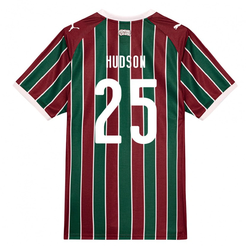 Danxen Kinderen Hudson #25 Groen Bordeaux Rood Wit Thuisshirt Thuistenue 2026/27 T-Shirt België