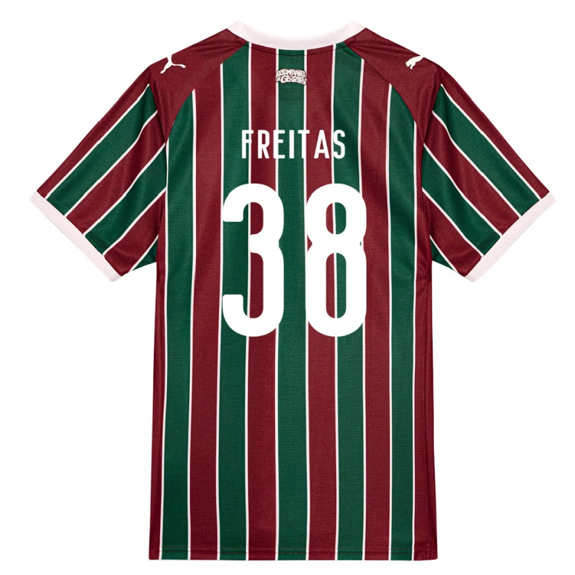 Danxen Kinderen Freitas #38 Groen Bordeaux Rood Wit Thuisshirt Thuistenue 2026/27 T-Shirt België