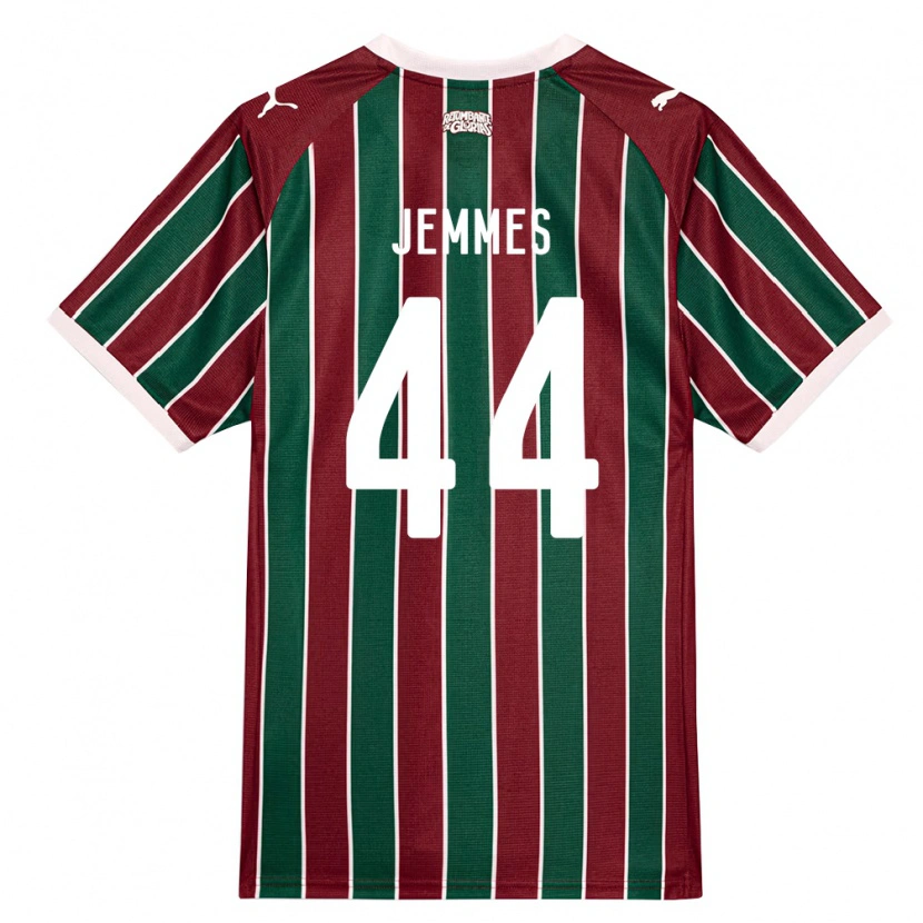 Danxen Kinderen Jemmes Bruno Ribeiro Da Silva #44 Groen Bordeaux Rood Wit Thuisshirt Thuistenue 2026/27 T-Shirt België