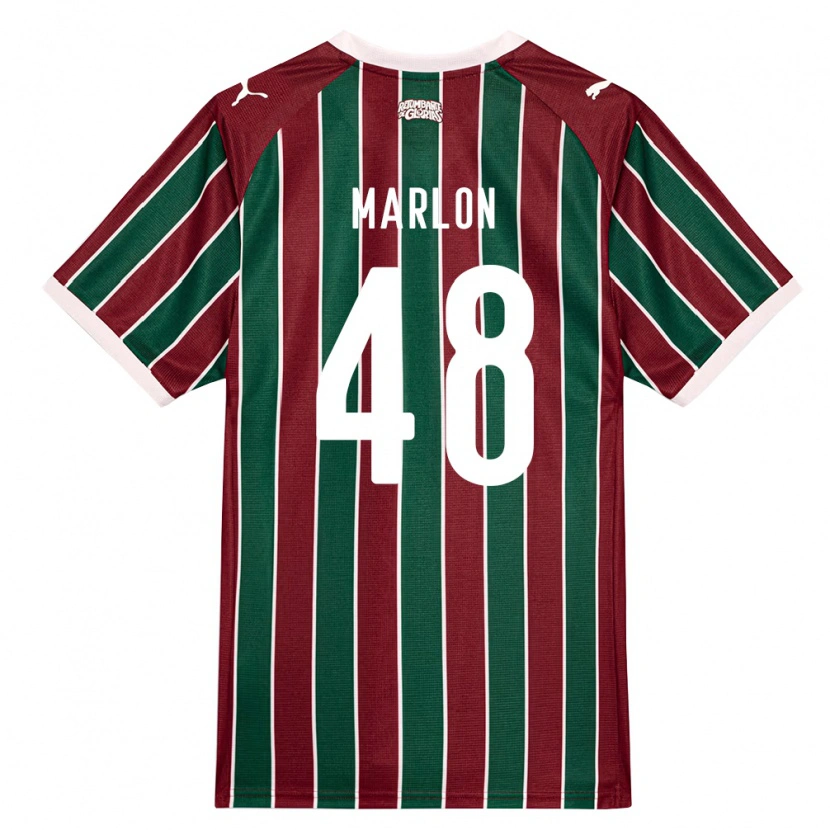 Danxen Kinderen Marlon Almeida Da Silva Ignacio #48 Groen Bordeaux Rood Wit Thuisshirt Thuistenue 2026/27 T-Shirt België