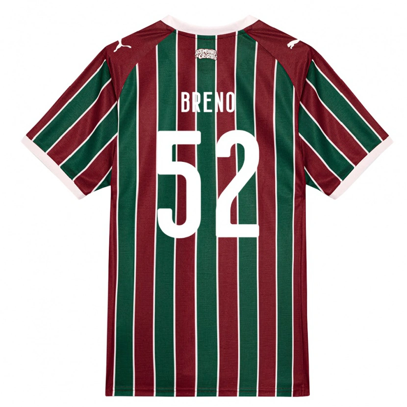 Danxen Kinderen Breno De Souza Britez Da Rocha Cunha #52 Groen Bordeaux Rood Wit Thuisshirt Thuistenue 2026/27 T-Shirt België