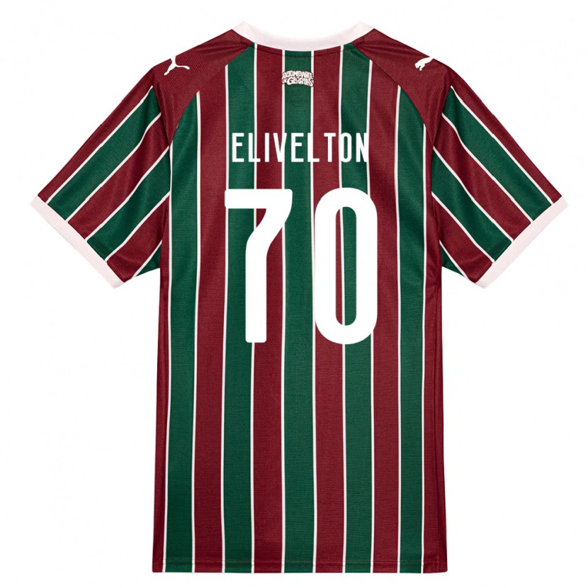 Danxen Kinderen Elivelton Guedes Alves Da Silva #70 Groen Bordeaux Rood Wit Thuisshirt Thuistenue 2026/27 T-Shirt België