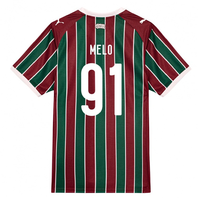 Danxen Kinderen Davi Melo #91 Groen Bordeaux Rood Wit Thuisshirt Thuistenue 2026/27 T-Shirt België