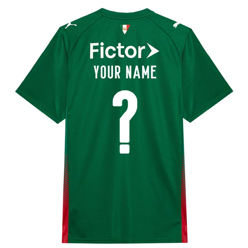 Danxen Kinderen Uw Naam #0 Groen Rood Wit Thuisshirt Thuistenue 2026/27 T-Shirt België