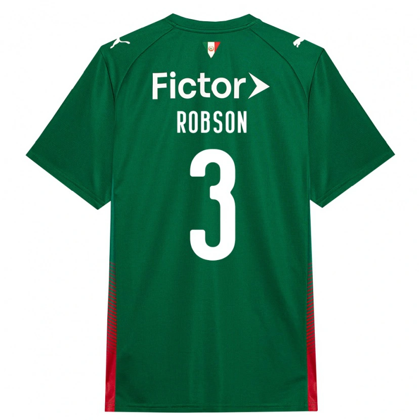 Danxen Kinderen Robson Fernandes Dos Santos #3 Groen Rood Wit Thuisshirt Thuistenue 2026/27 T-Shirt België