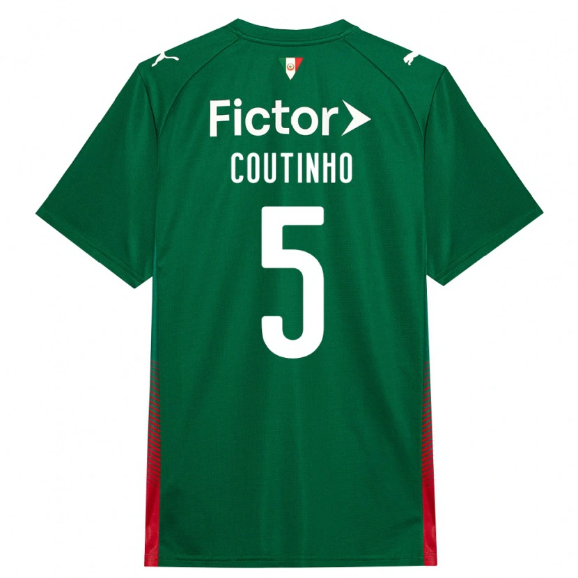 Danxen Kinderen Rafael Coutinho #5 Groen Rood Wit Thuisshirt Thuistenue 2026/27 T-Shirt België