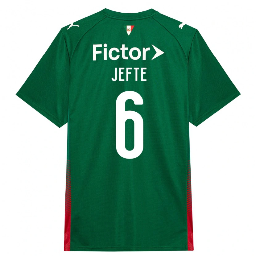 Danxen Kinderen Jefté Vital Da Silva Dias #6 Groen Rood Wit Thuisshirt Thuistenue 2026/27 T-Shirt België