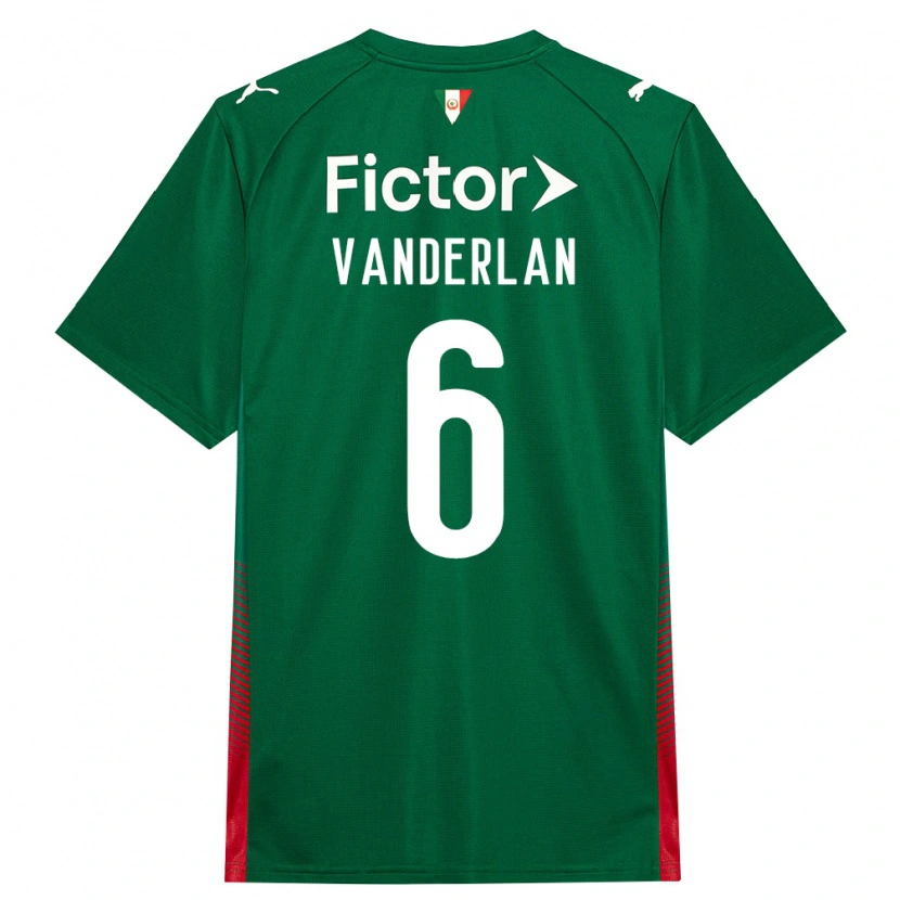 Danxen Kinderen Vanderlan #6 Groen Rood Wit Thuisshirt Thuistenue 2026/27 T-Shirt België