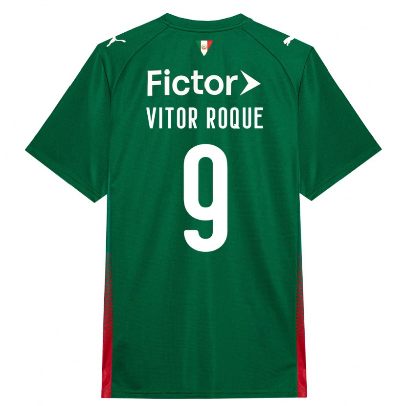 Danxen Kinderen Vitor Roque #9 Groen Rood Wit Thuisshirt Thuistenue 2026/27 T-Shirt België