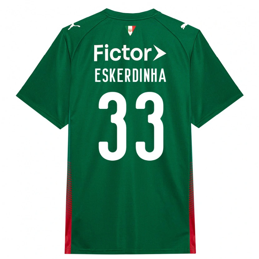 Danxen Kinderen Eskerdinha #33 Groen Rood Wit Thuisshirt Thuistenue 2026/27 T-Shirt België