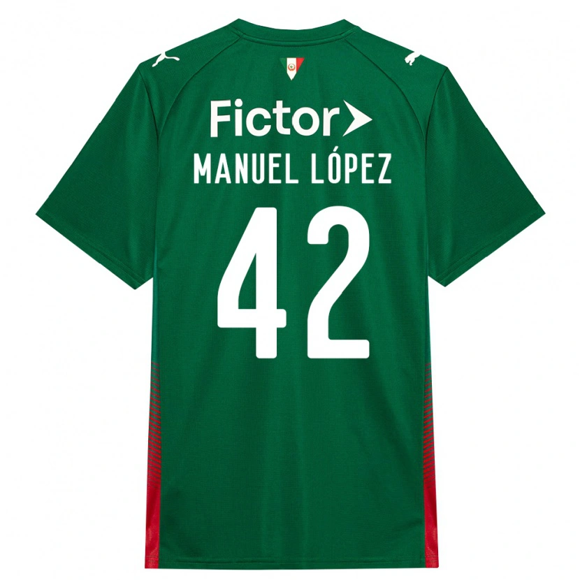 Danxen Kinderen José Manuel López #42 Groen Rood Wit Thuisshirt Thuistenue 2026/27 T-Shirt België