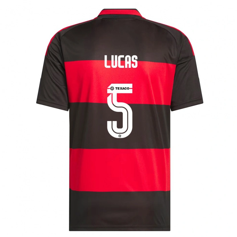 Danxen Kinderen Rayan Lucas #5 Rood Zwart Wit Thuisshirt Thuistenue 2026/27 T-Shirt België