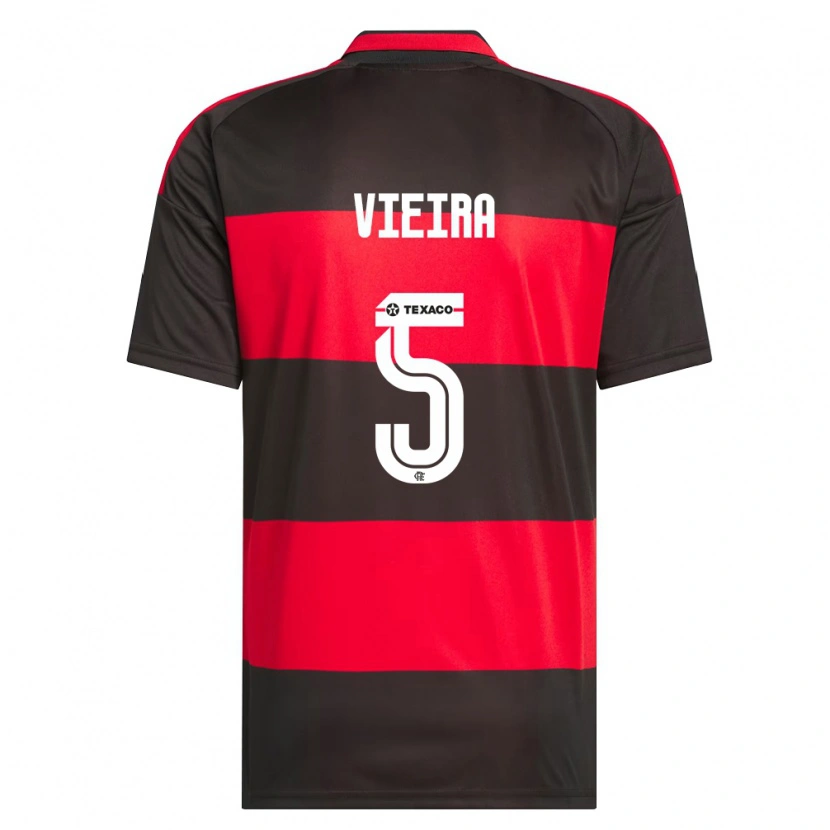 Danxen Kinderen Lucas Vieira #5 Rood Zwart Wit Thuisshirt Thuistenue 2026/27 T-Shirt België