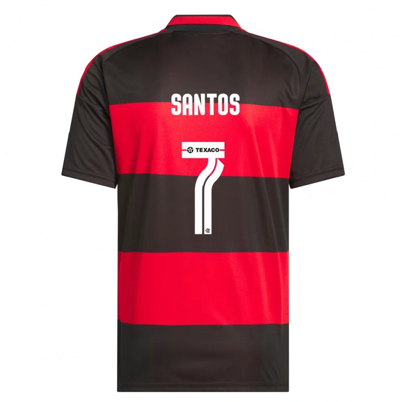 Danxen Kinderen Alan Santos #7 Rood Zwart Wit Thuisshirt Thuistenue 2026/27 T-Shirt België
