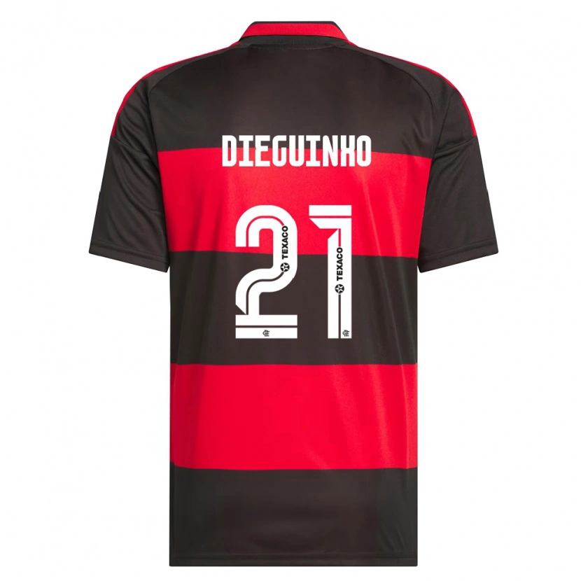 Danxen Kinderen Diego Guimarães Das Neves #21 Rood Zwart Wit Thuisshirt Thuistenue 2026/27 T-Shirt België