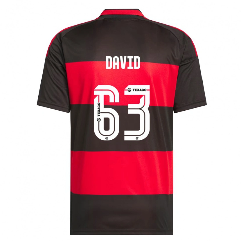Danxen Kinderen David Viana De Oliveira #63 Rood Zwart Wit Thuisshirt Thuistenue 2026/27 T-Shirt België