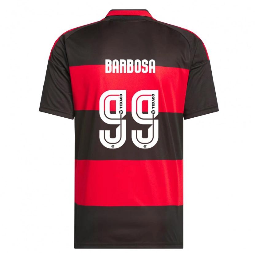 Danxen Kinderen Gabriel Barbosa #99 Rood Zwart Wit Thuisshirt Thuistenue 2026/27 T-Shirt België