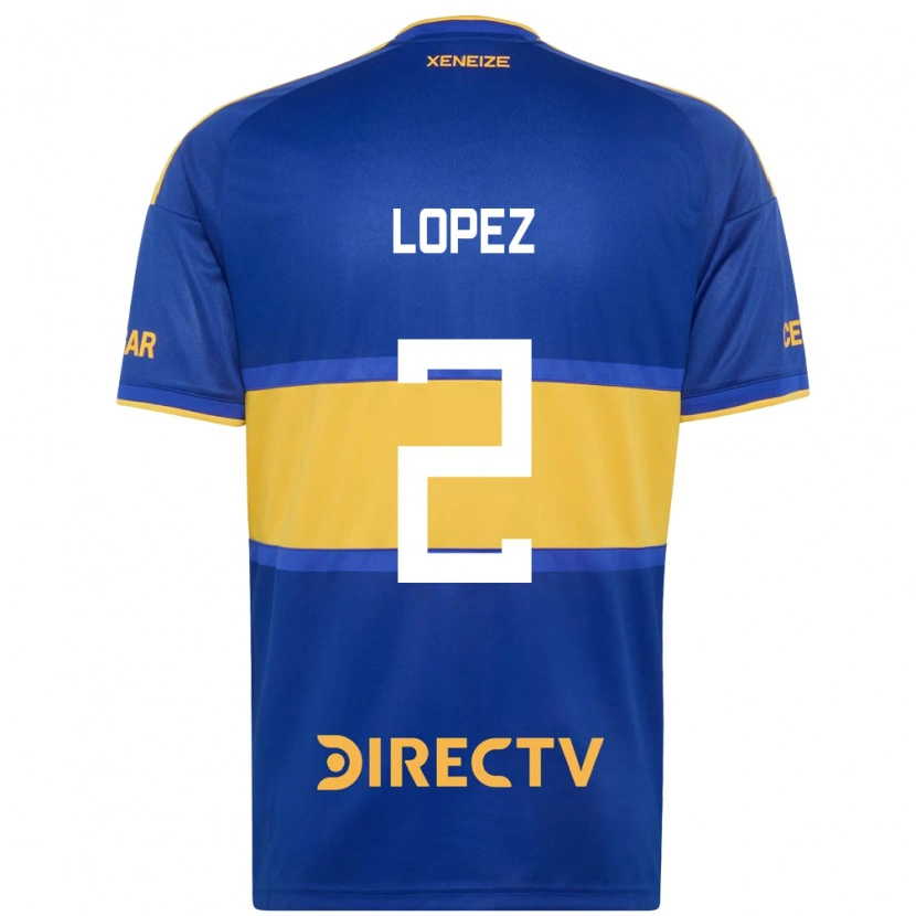 Danxen Kinderen Lisandro Lopez #2 Koninklijk Blauw Geel Thuisshirt Thuistenue 2026/27 T-Shirt België