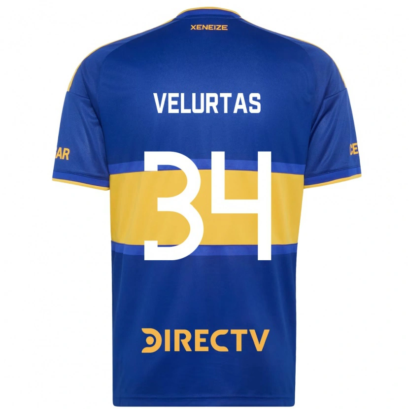 Danxen Kinderen Pedro Velurtas #34 Koninklijk Blauw Geel Thuisshirt Thuistenue 2026/27 T-Shirt België