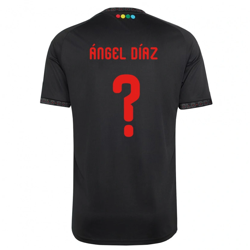 Danxen Kinderen Ángel Díaz #0 Zwart Rood Uitshirt Uittenue 2026/27 T-Shirt België