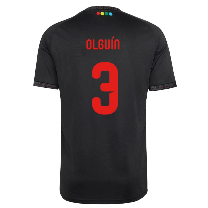 Danxen Kinderen Alonso Olguín #3 Zwart Rood Uitshirt Uittenue 2026/27 T-Shirt België