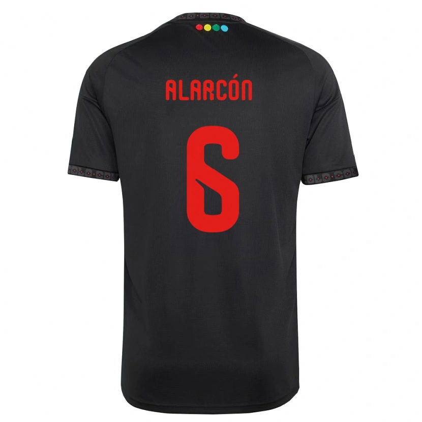 Danxen Kinderen Tomás Alarcón #6 Zwart Rood Uitshirt Uittenue 2026/27 T-Shirt België