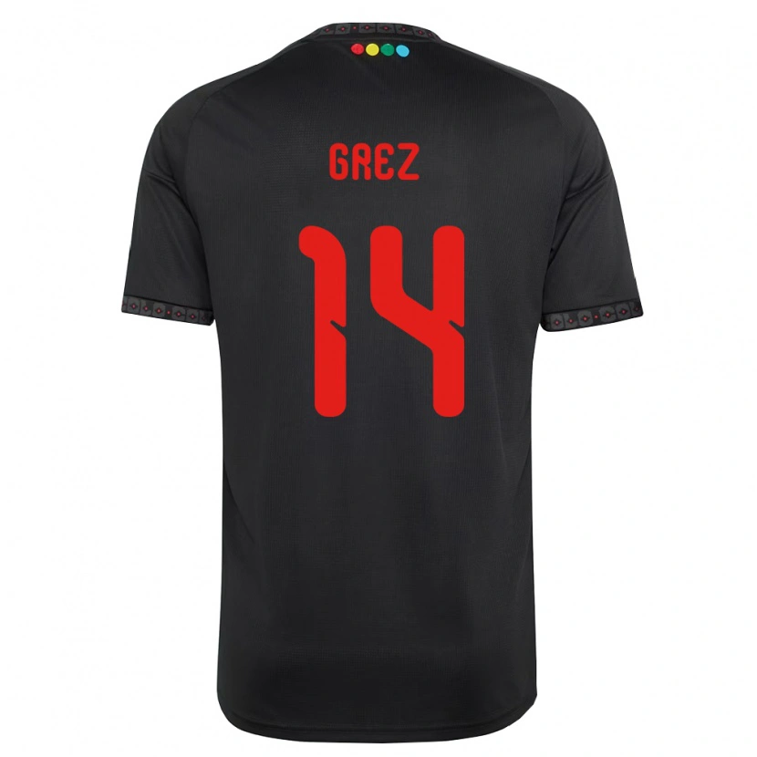 Danxen Kinderen Javiera Grez #14 Zwart Rood Uitshirt Uittenue 2026/27 T-Shirt België